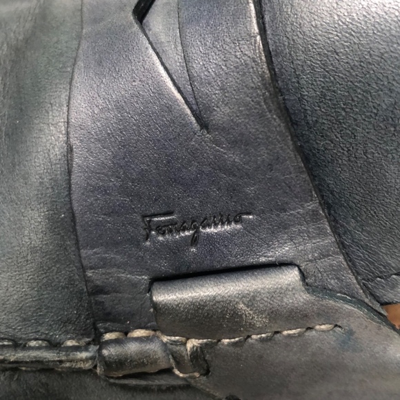 Salvatore Ferragamo Men's Authentic Blue Loafers Size 10.5 - Picture 9 of 9